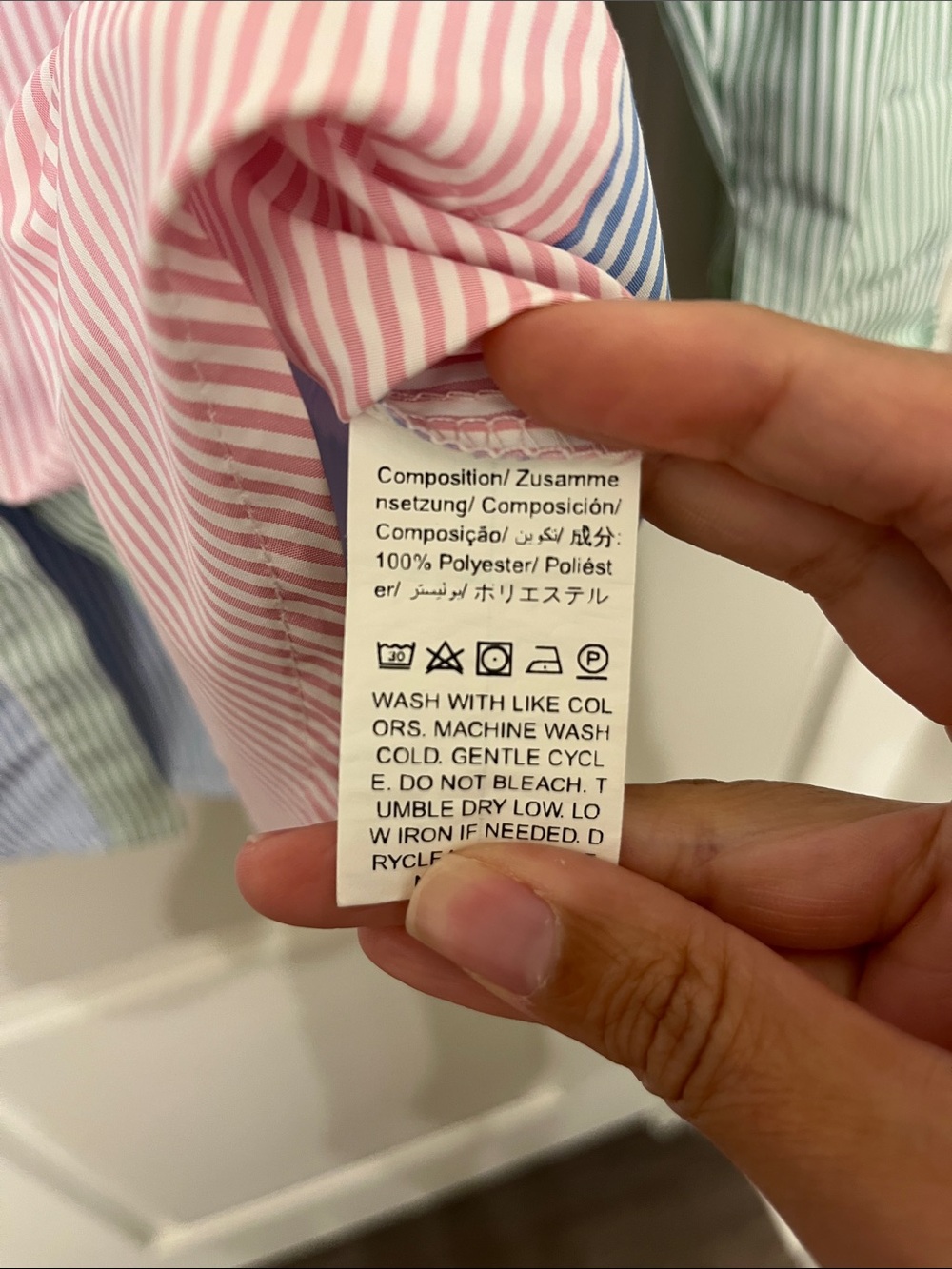 NWOT Multi-Color Striped Button-Down Shirt - Picture 5 of 5